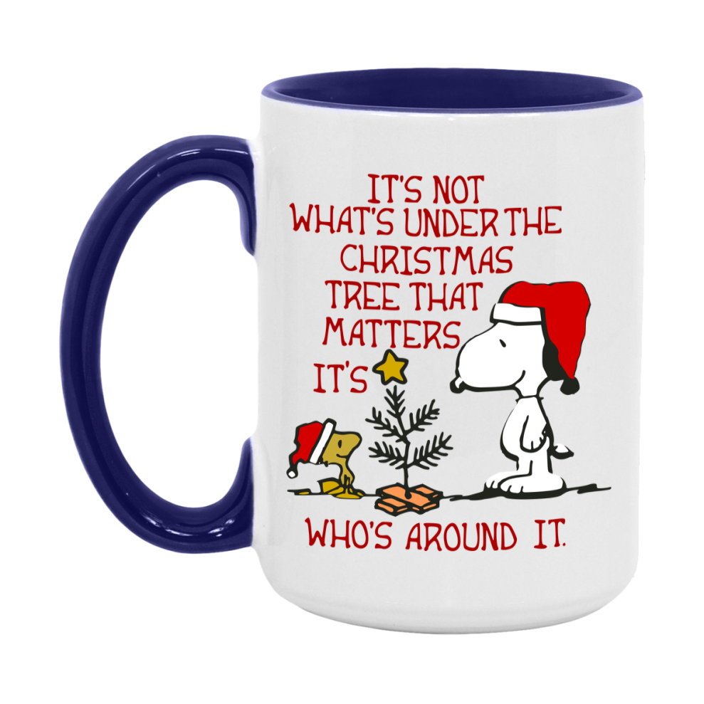 Peanuts Gang Christmas Mug, Snoopy Charlie Brown Holiday Coffee Cup, Ceramic Christmas Mug 11Oz Or 15Oz