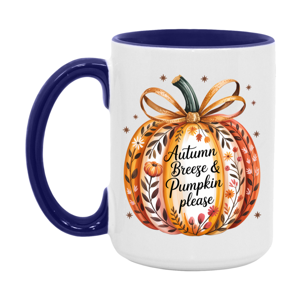 In Love With Fall Coffee Mug, Cozy Cute Autumn Coffee Cup, 11Oz Or 15Oz White Ceramic Mug
