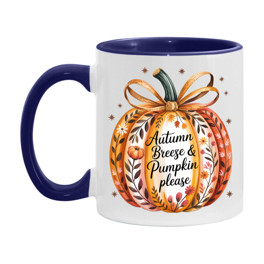In Love With Fall Coffee Mug, Cozy Cute Autumn Coffee Cup, 11Oz Or 15Oz White Ceramic Mug