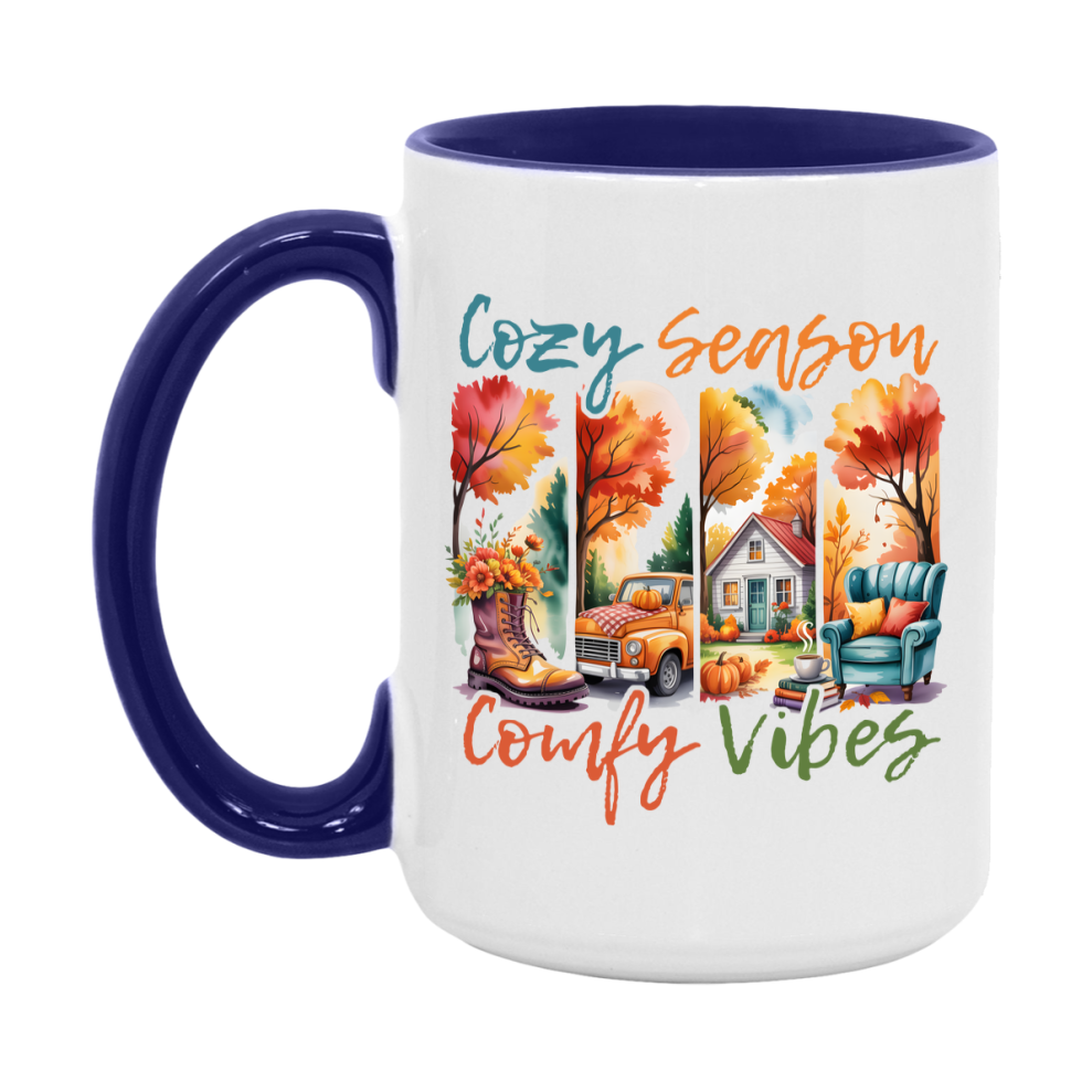 In Love With Fall Coffee Mug, Cozy Cute Autumn Coffee Cup, 11Oz Or 15Oz White Ceramic Mug