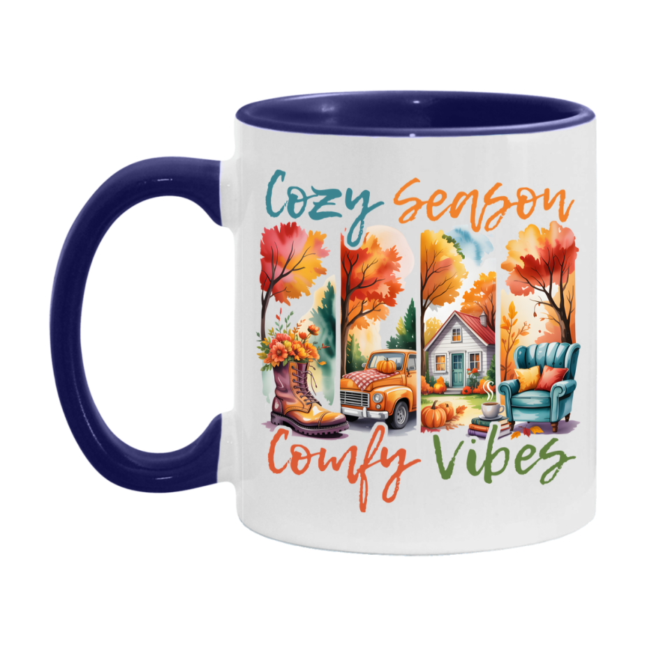 In Love With Fall Coffee Mug, Cozy Cute Autumn Coffee Cup, 11Oz Or 15Oz White Ceramic Mug