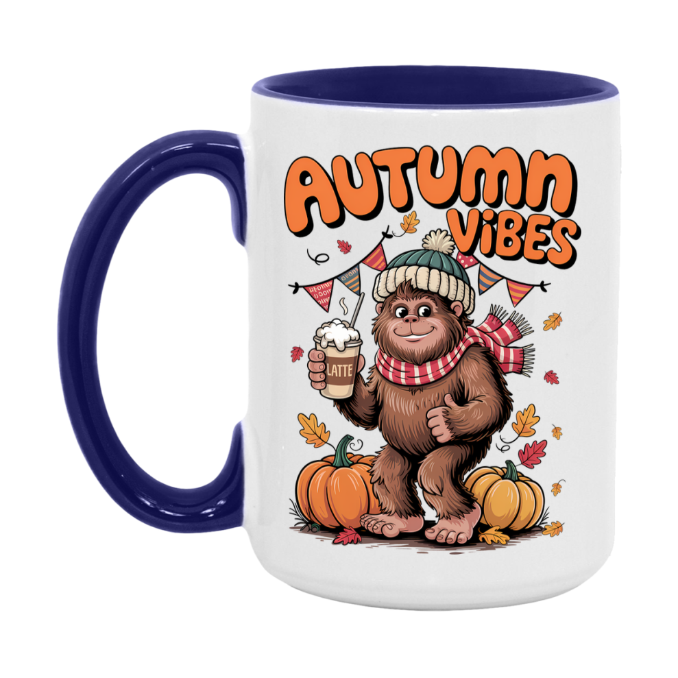 In Love With Fall Coffee Mug, Cozy Cute Autumn Coffee Cup, 11Oz Or 15Oz White Ceramic Mug