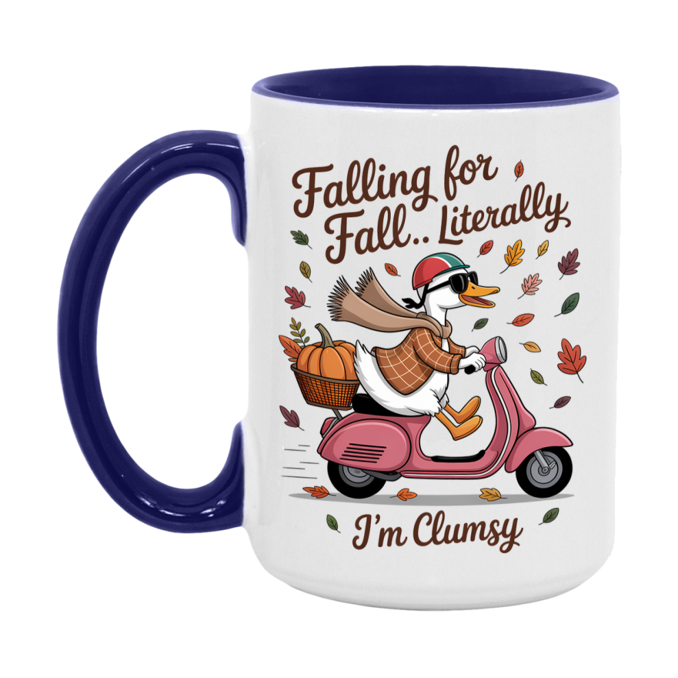 In Love With Fall Coffee Mug, Cozy Cute Autumn Coffee Cup, 11Oz Or 15Oz White Ceramic Mug