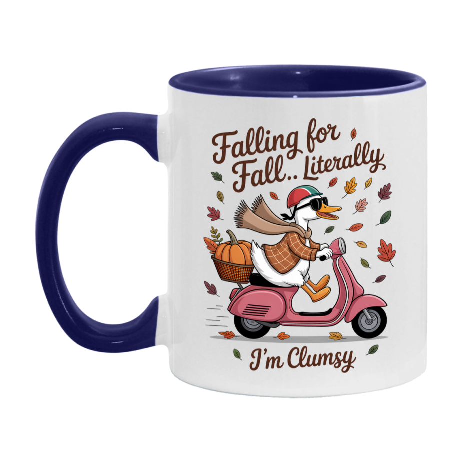 In Love With Fall Coffee Mug, Cozy Cute Autumn Coffee Cup, 11Oz Or 15Oz White Ceramic Mug