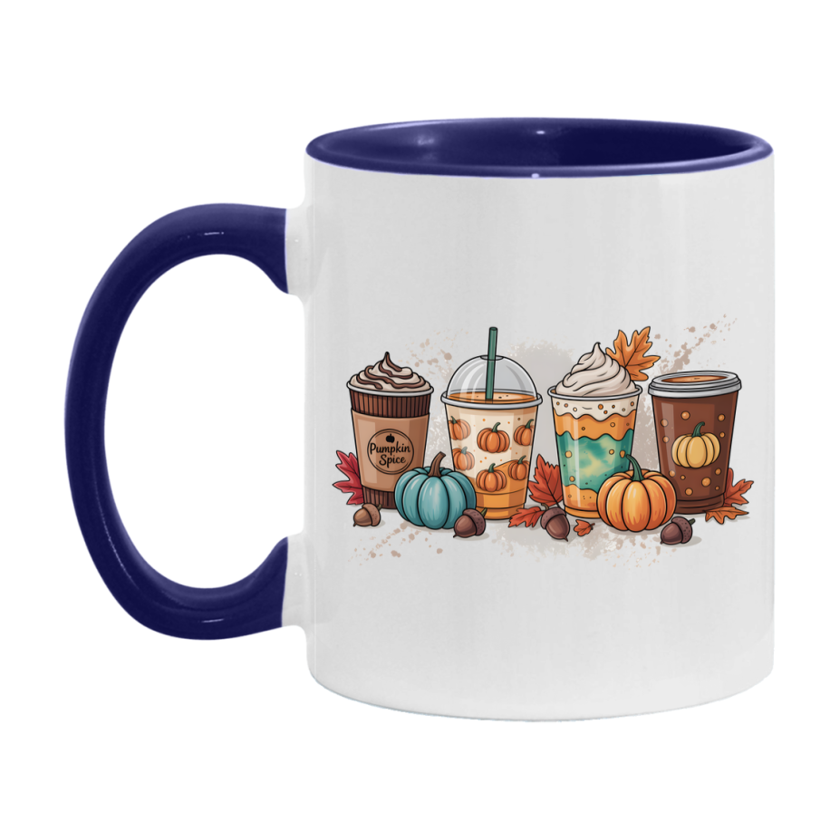 In Love With Fall Coffee Mug, Cozy Cute Autumn Coffee Cup, 11Oz Or 15Oz White Ceramic Mug