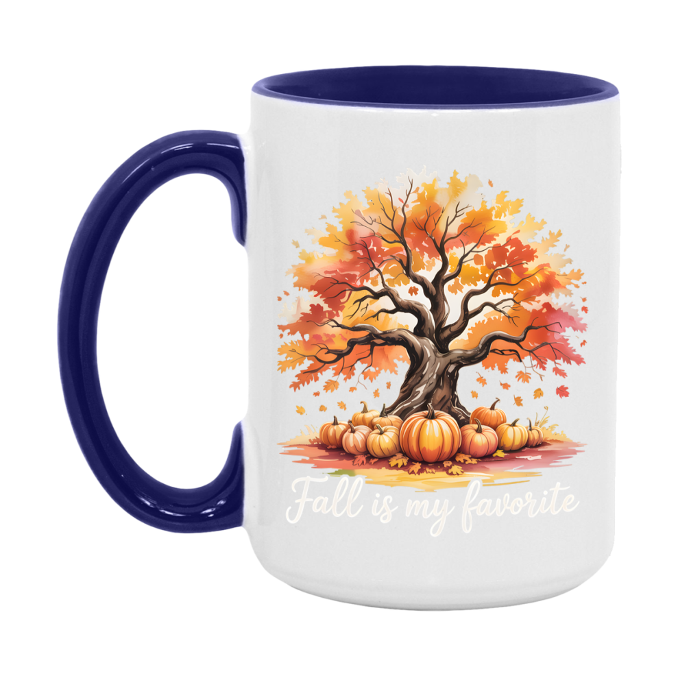 In Love With Fall Coffee Mug, Cozy Cute Autumn Coffee Cup, 11Oz Or 15Oz White Ceramic Mug