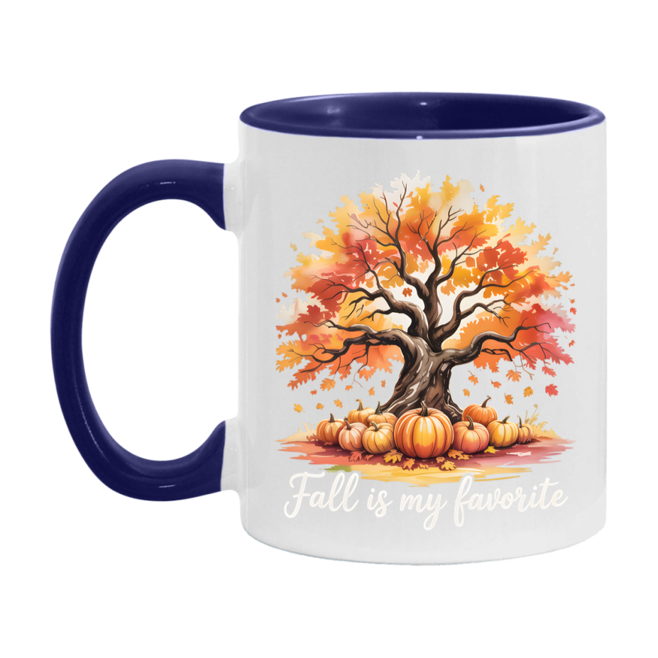 In Love With Fall Coffee Mug, Cozy Cute Autumn Coffee Cup, 11Oz Or 15Oz White Ceramic Mug