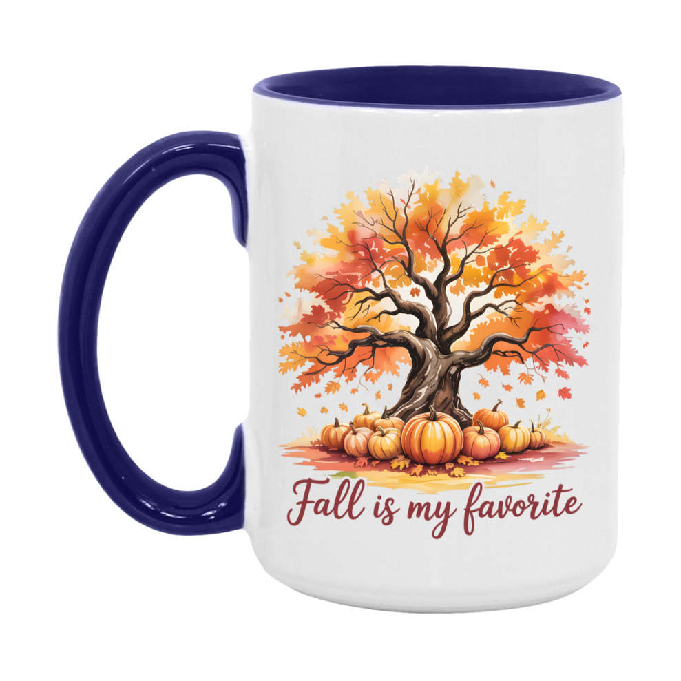 In Love With Fall Coffee Mug, Cozy Cute Autumn Coffee Cup, 11Oz Or 15Oz White Ceramic Mug