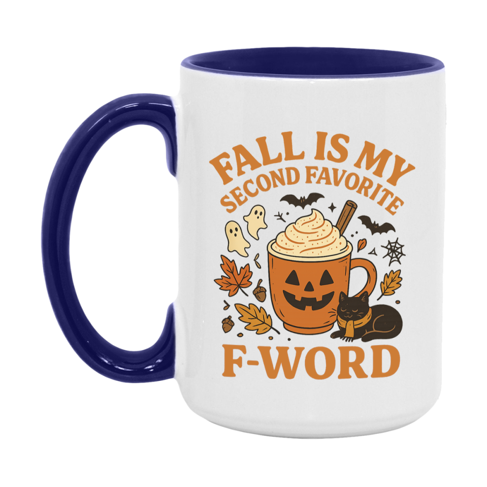 In Love With Fall Coffee Mug, Cozy Cute Autumn Coffee Cup, 11Oz Or 15Oz White Ceramic Mug