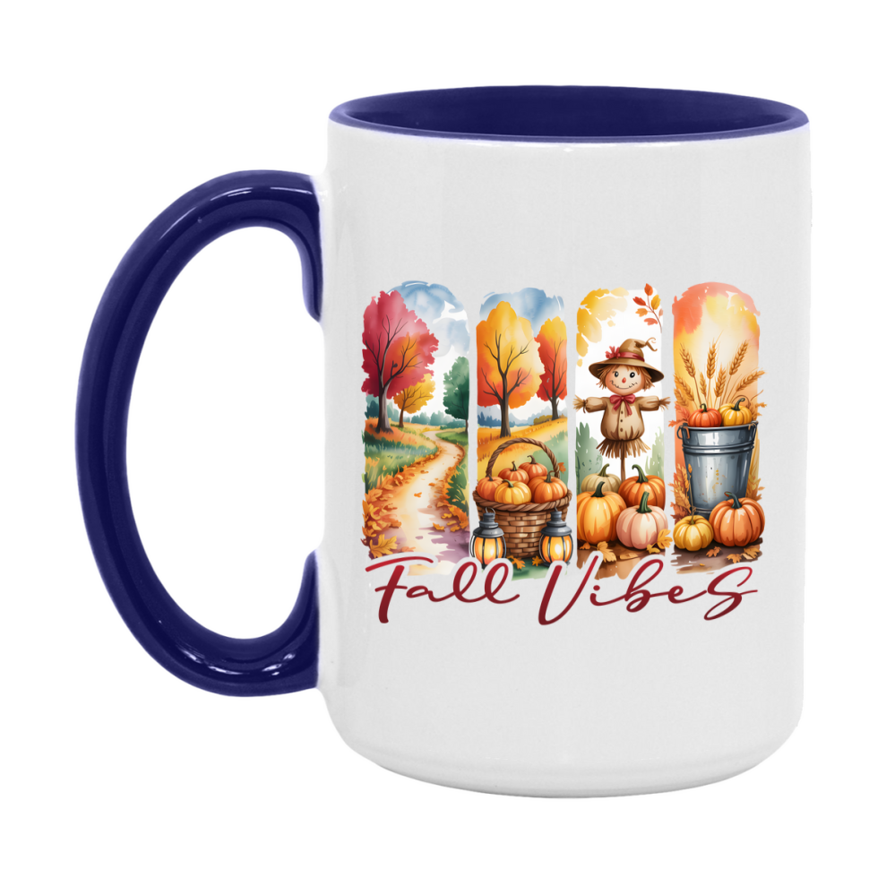 In Love With Fall Coffee Mug, Cozy Cute Autumn Coffee Cup, 11Oz Or 15Oz White Ceramic Mug