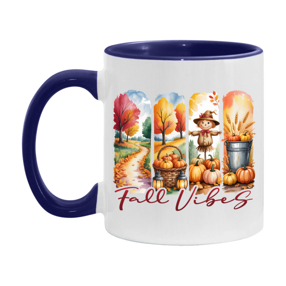 In Love With Fall Coffee Mug, Cozy Cute Autumn Coffee Cup, 11Oz Or 15Oz White Ceramic Mug