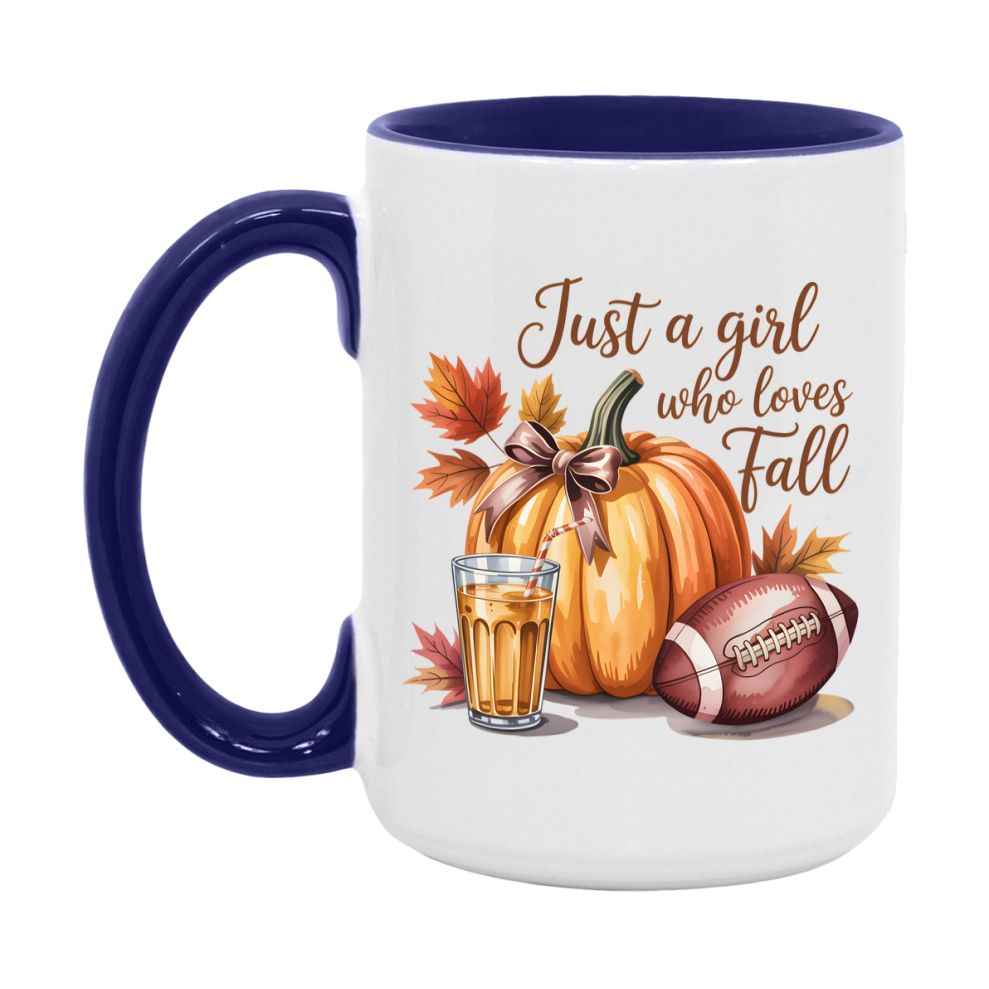 In Love With Fall Coffee Mug, Cozy Cute Autumn Coffee Cup, 11Oz Or 15Oz White Ceramic Mug