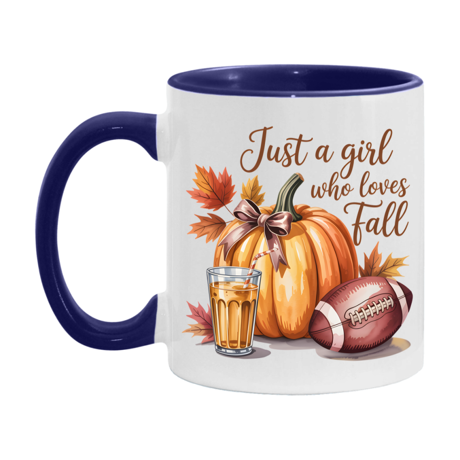 In Love With Fall Coffee Mug, Cozy Cute Autumn Coffee Cup, 11Oz Or 15Oz White Ceramic Mug
