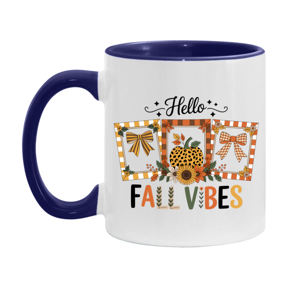 In Love With Fall Coffee Mug, Cozy Cute Autumn Coffee Cup, 11Oz Or 15Oz White Ceramic Mug