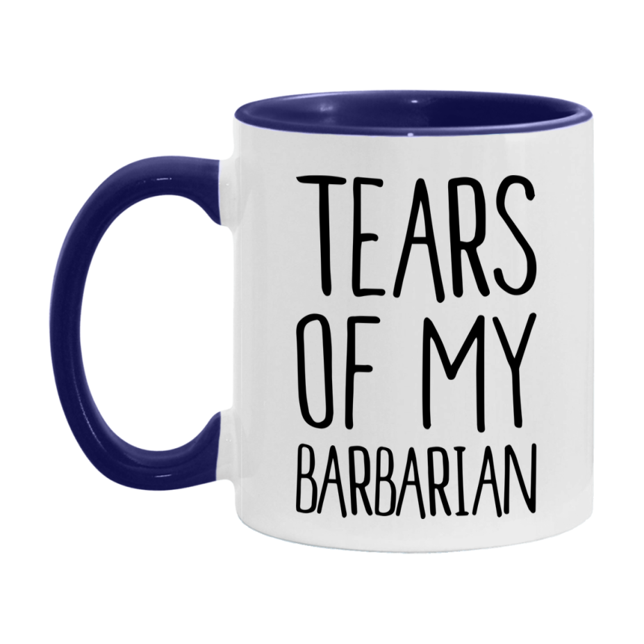 Dnd Dragon Masters Mug, Tears Of My Barbarian Coffee Mug, Rpg Gift
