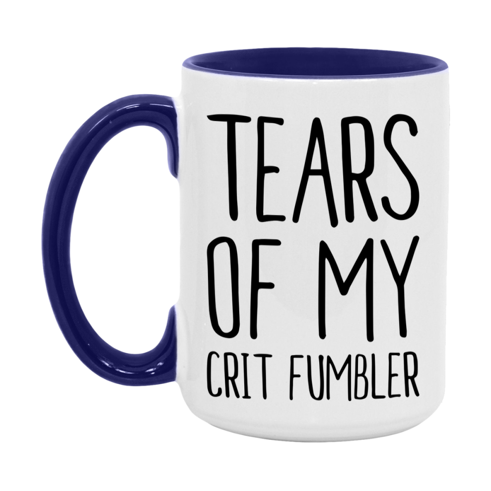 Dnd Dragon Masters Mug, Tears Of My Crit Fumbler Coffee Mug, Rpg Gift