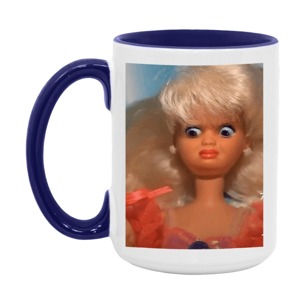 Disgusted Doll Face Mug, Funny Doll Face Meme Coffee Cup