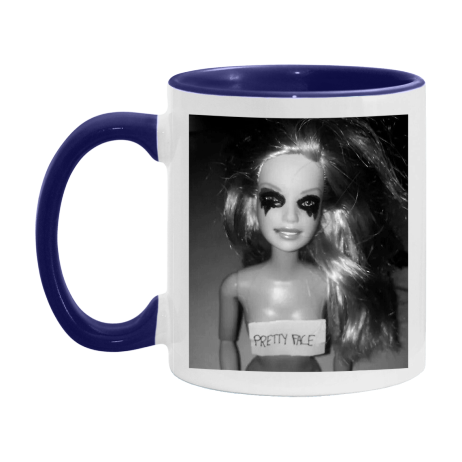 Disgusted Doll Face Mug, Funny Doll Face Meme Coffee Cup