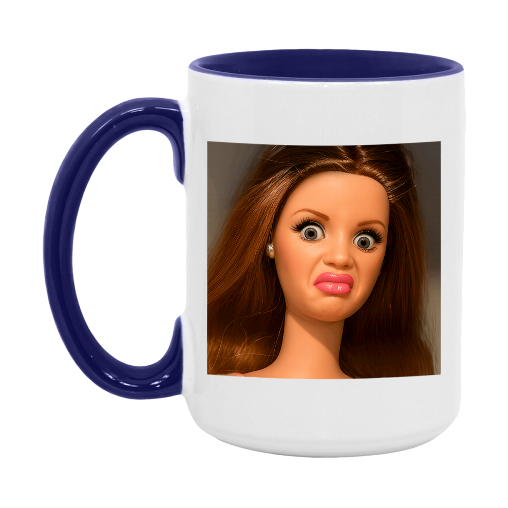Disgusted Doll Face Mug, Funny Doll Face Meme Coffee Cup