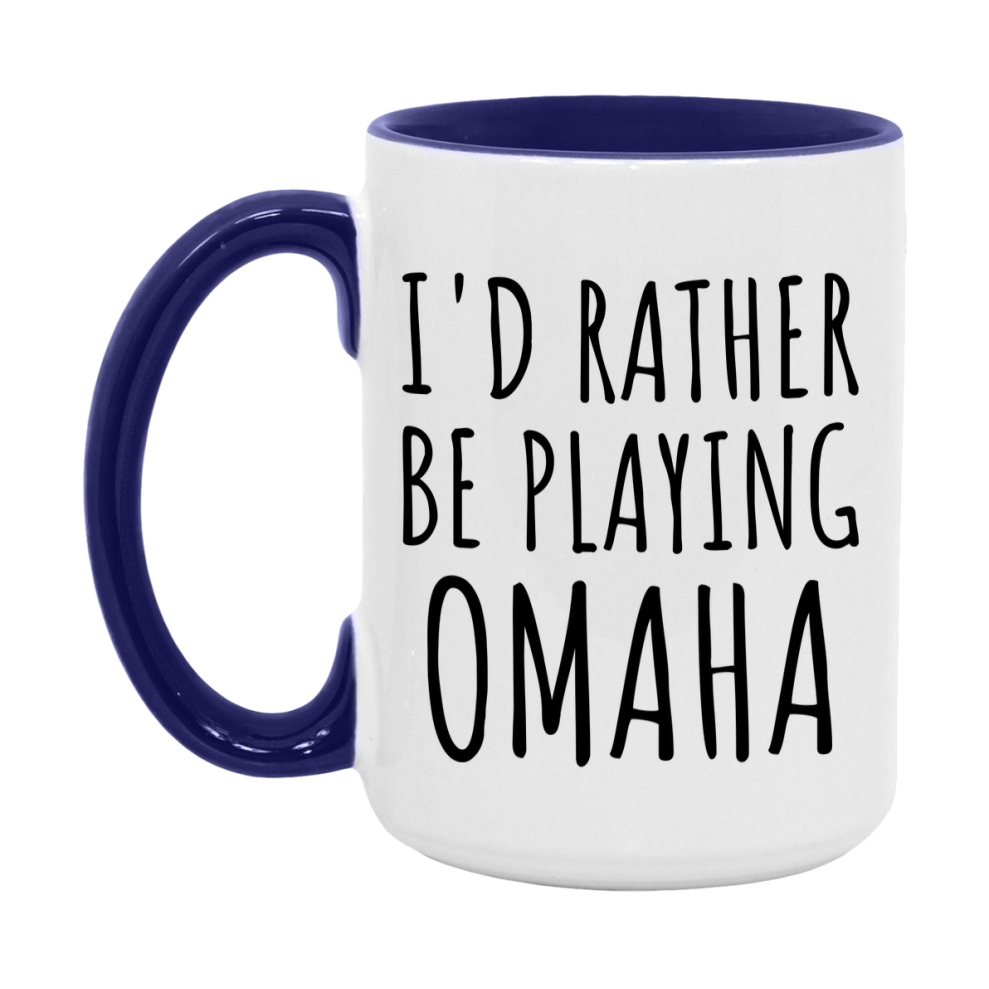 Casino Mug For Omaha Players, Funny Omaha Coffee Mug, 11Oz Or 15Oz Novelty Mug