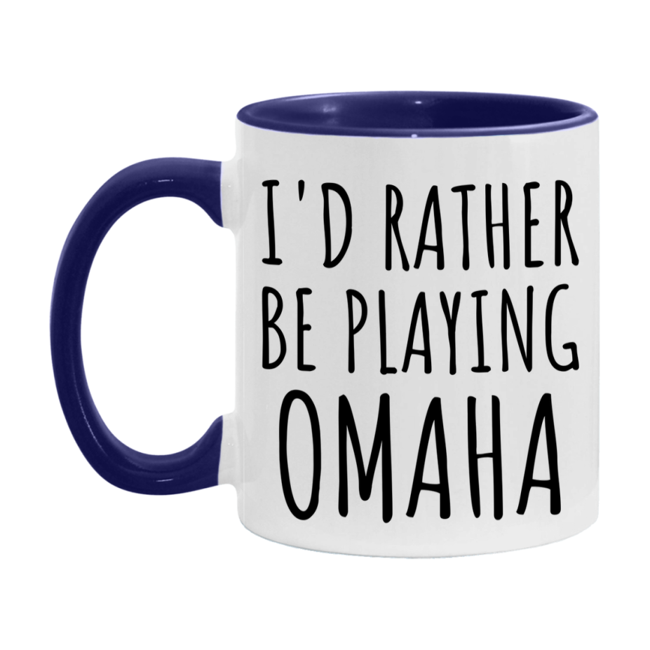 Casino Mug For Omaha Players, Funny Omaha Coffee Mug, 11Oz Or 15Oz Novelty Mug