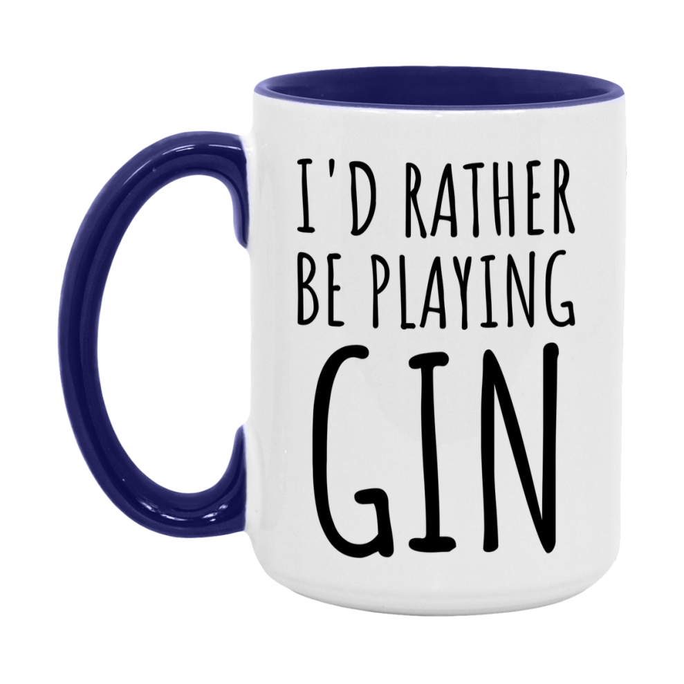 Casino Mug For Gin Players, Funny Gin Coffee Mug, 11Oz Or 15Oz Novelty Mug