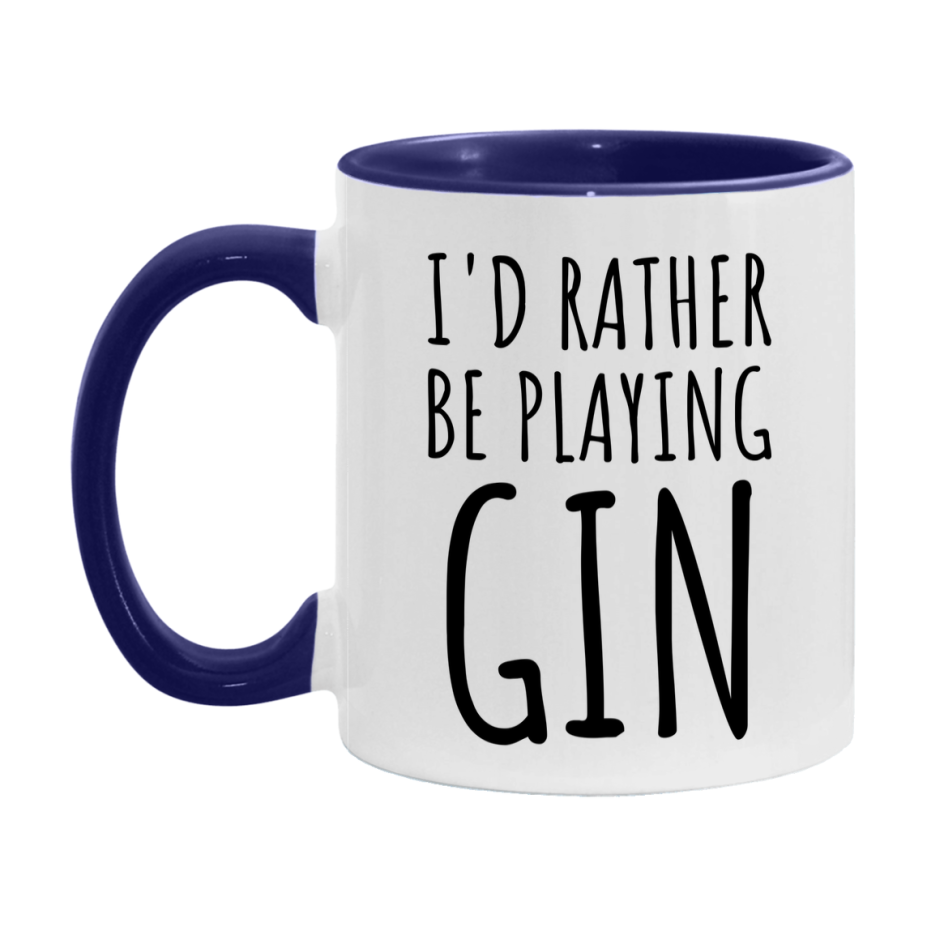 Casino Mug For Gin Players, Funny Gin Coffee Mug, 11Oz Or 15Oz Novelty Mug