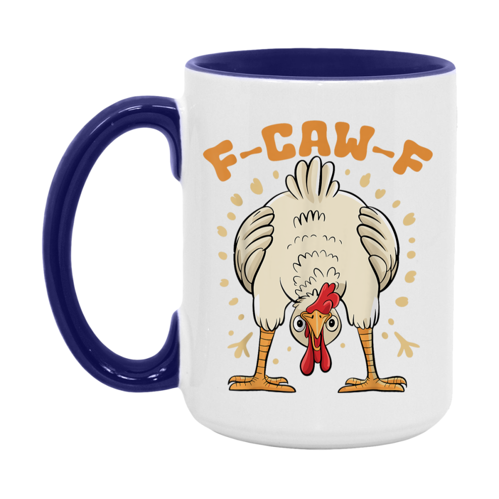 F Caw F Mug, Funny Bird Coffee Mug, 11Oz Or 15Oz Ceramic Cup