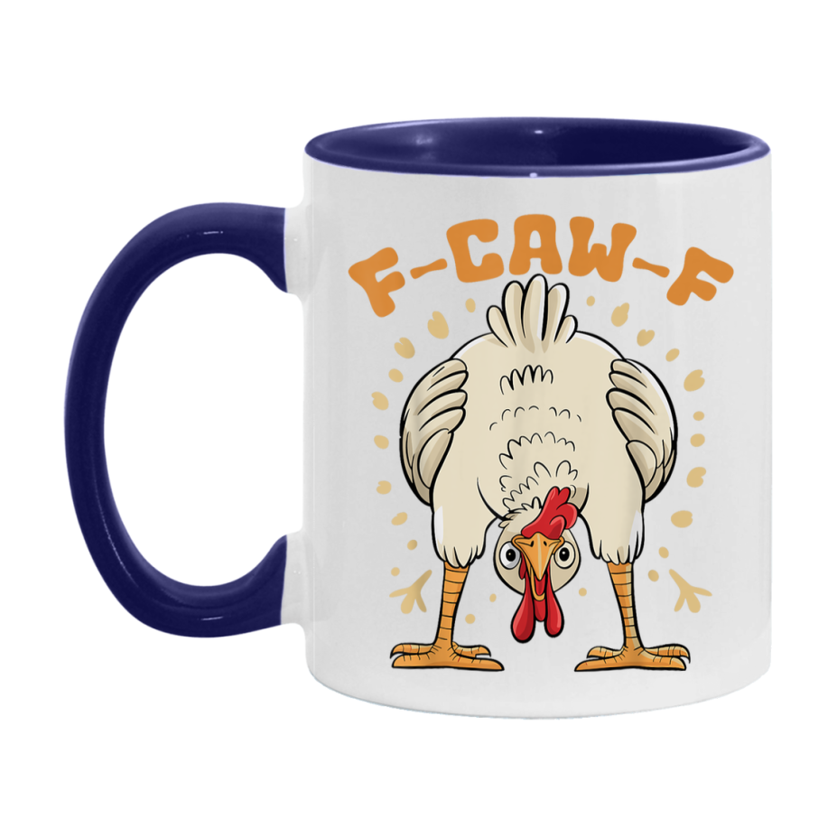 F Caw F Mug, Funny Bird Coffee Mug, 11Oz Or 15Oz Ceramic Cup