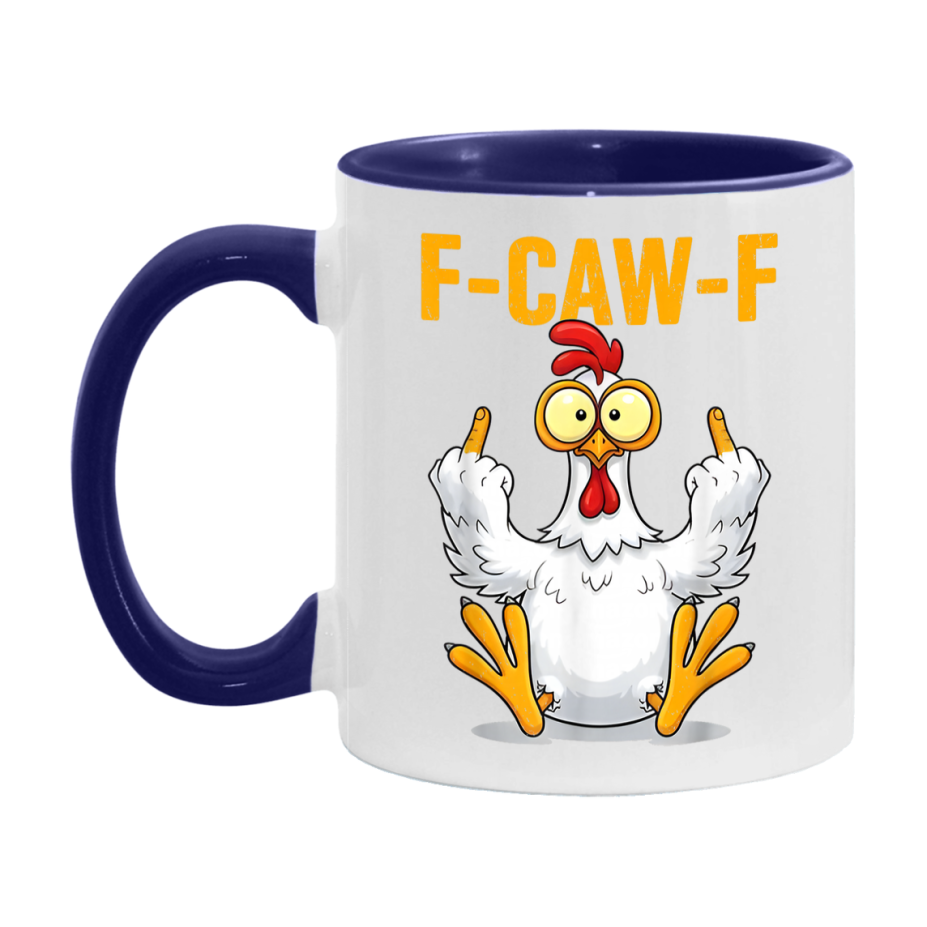 F Caw F Mug, Funny Bird Coffee Mug, 11Oz Or 15Oz Ceramic Cup