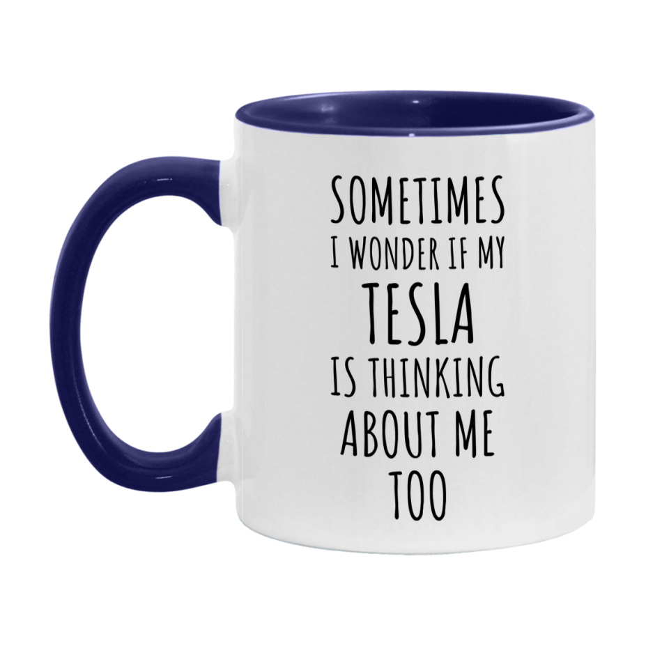 Tesla Car Lover Mug, Funny Tesla Coffee Mug