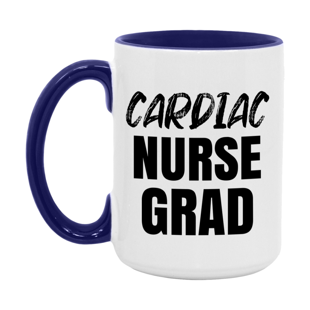 Cardiac Nurse Grad Coffee Mug - Ceramic Nursing Graduation Gift