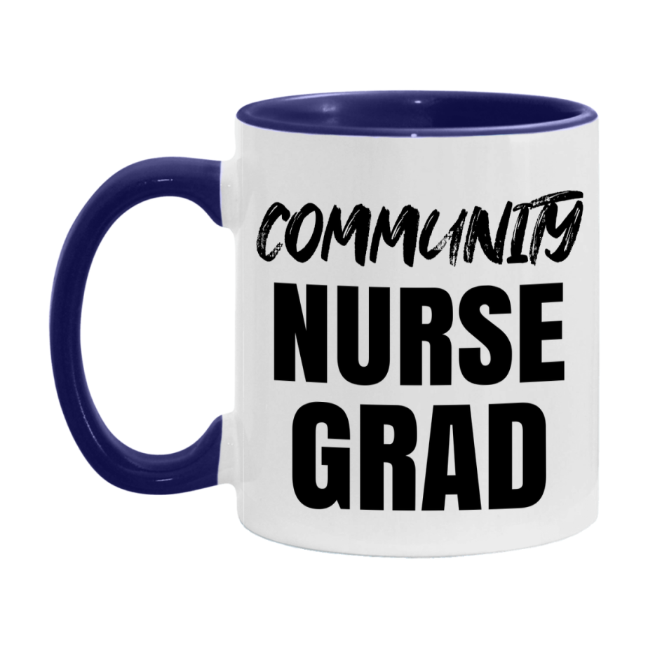 Community Nurse Grad Coffee Mug - Ceramic Nursing Graduation Gift
