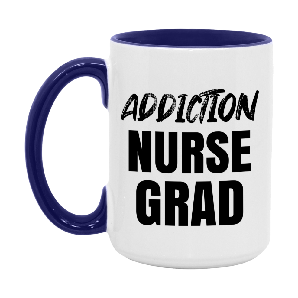 Addiction Nurse Grad Coffee Mug - Ceramic Nursing Graduation Gift
