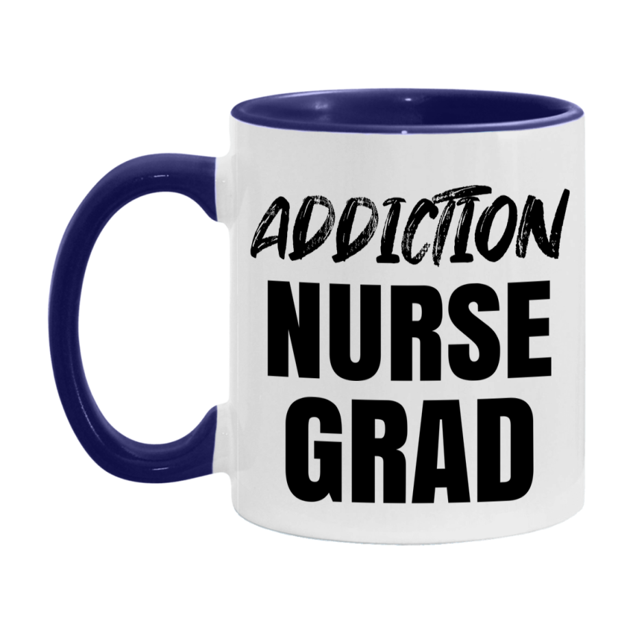 Addiction Nurse Grad Coffee Mug - Ceramic Nursing Graduation Gift