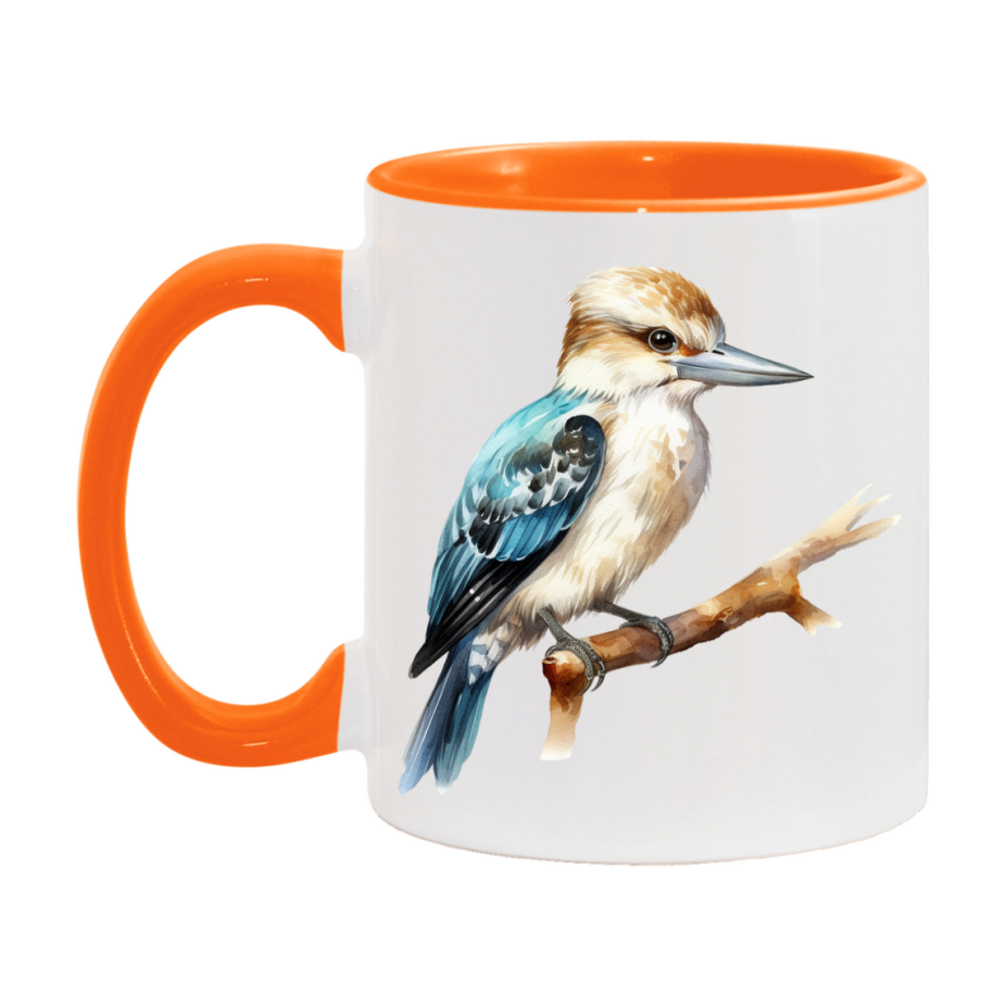 Bird Watching Mug, Kookaburra Song Bird Mug, 11oz or 15oz White Ceramic Coffee Mug Gift for Bird Watchers