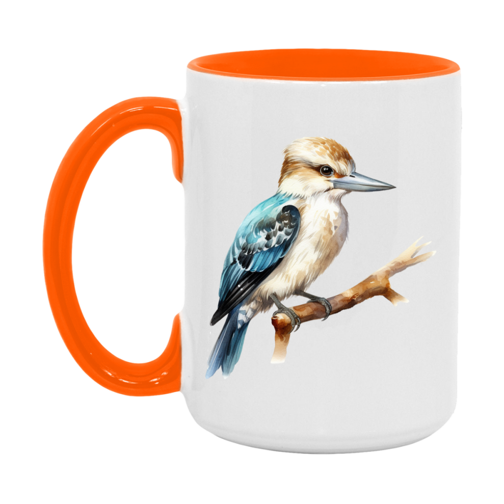 Bird Watching Mug, Kookaburra Song Bird Mug, 11oz or 15oz White Ceramic Coffee Mug Gift for Bird Watchers