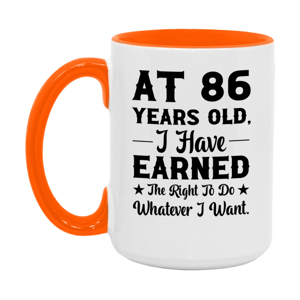 Birthday Gift for 86 Year Old Men and Women, Funny Coffee Mug, 11oz or 15oz Ceramic White Cup