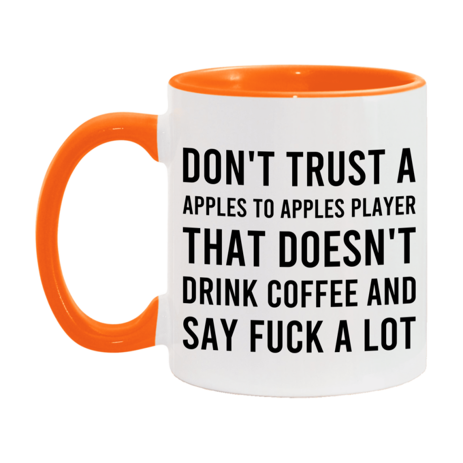 Board Game Gift, Funny Apples To Apples Player Mug, 11oz or 15oz White Ceramic Coffee Cup Novelty Gift