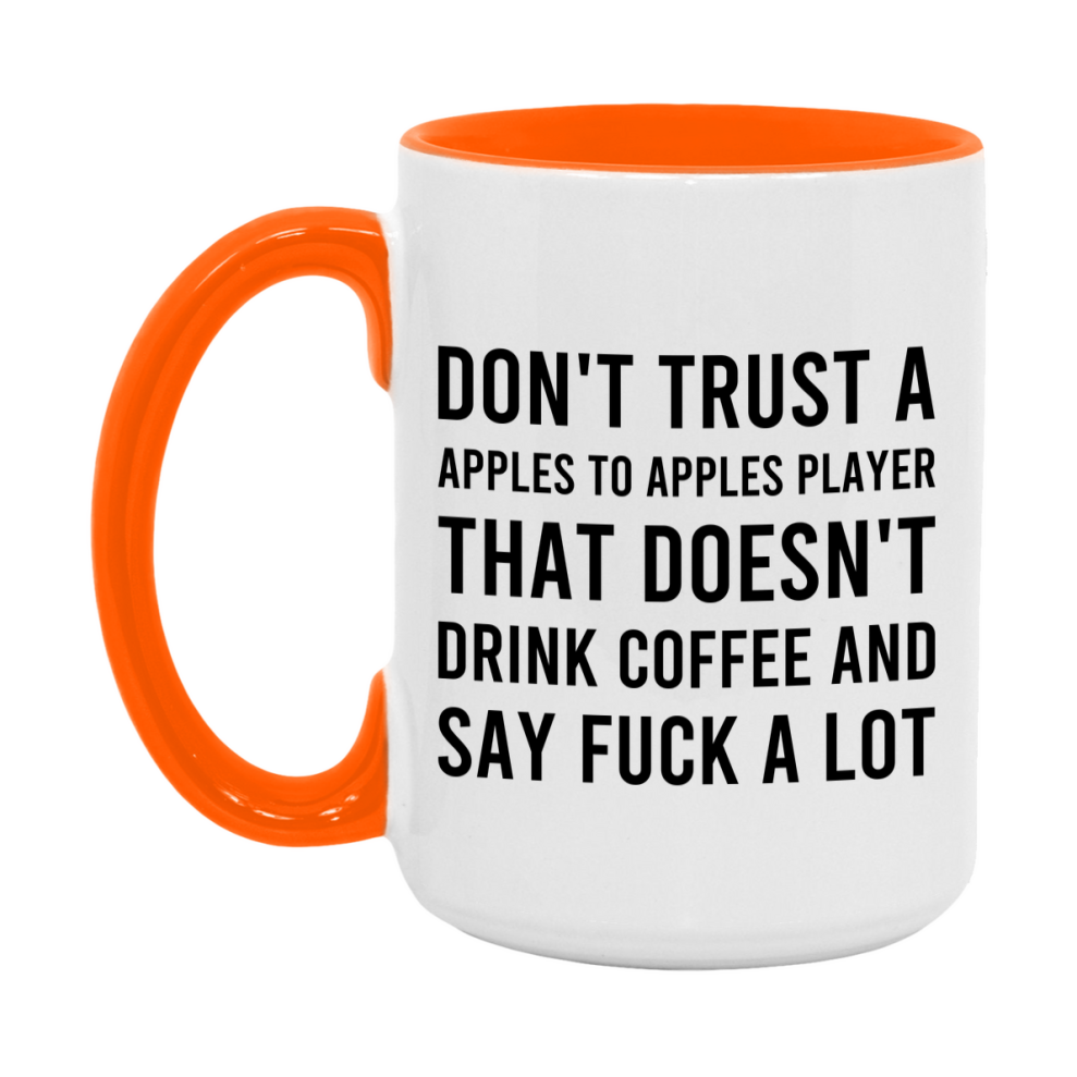 Board Game Gift, Funny Apples To Apples Player Mug, 11oz or 15oz White Ceramic Coffee Cup Novelty Gift