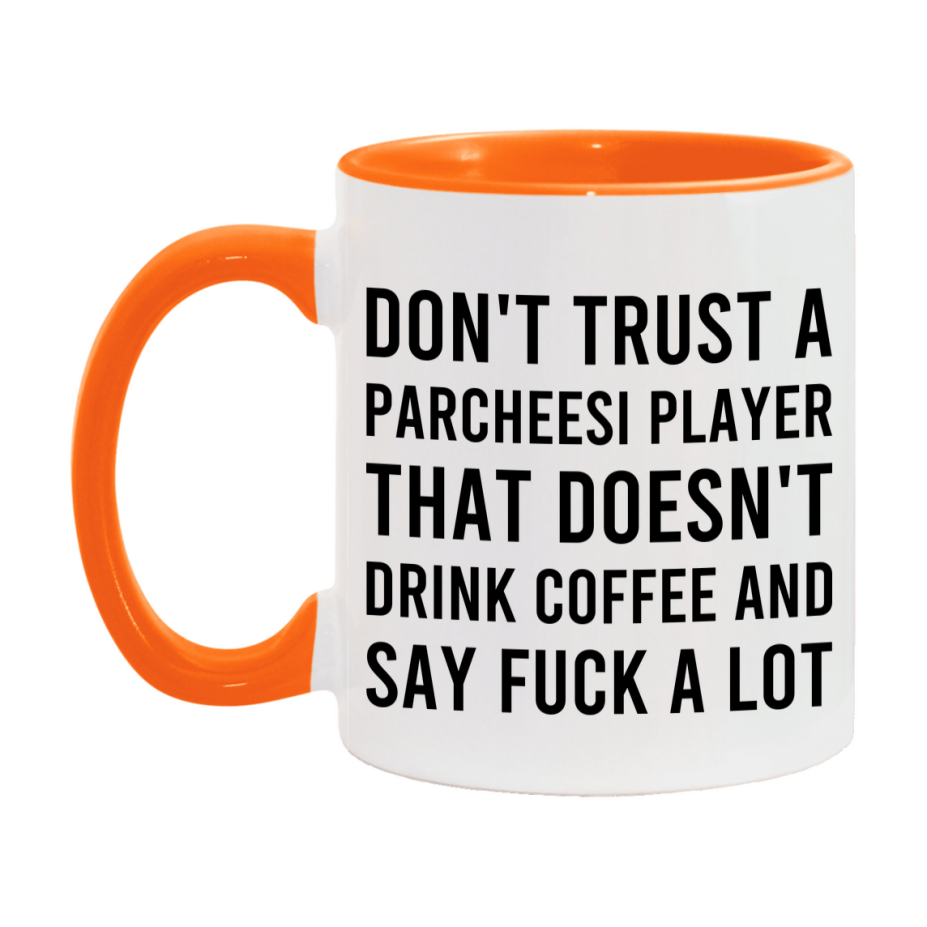 Board Game Gift, Funny Parcheesi Player Mug, 11oz or 15oz White Ceramic Coffee Cup Novelty Gift