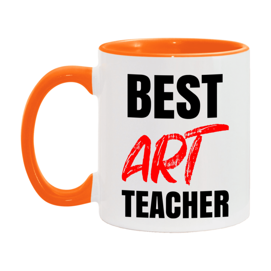 Teacher Superlative Mug, Best Art Teacher Gift, 11oz or 15oz White Ceramic Coffee Cup for Art Teacher