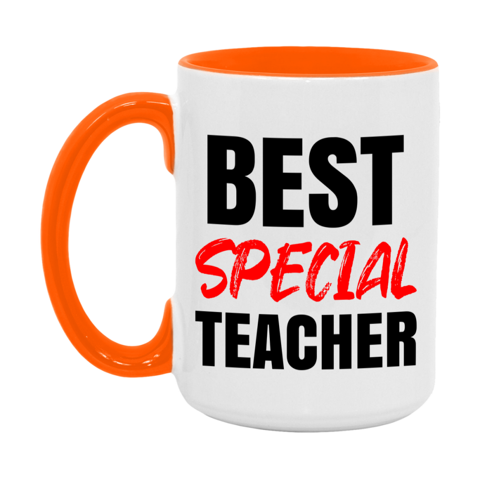 Teacher Superlative Mug, Best Special Teacher Gift, 11oz or 15oz White Ceramic Coffee Cup for Special Teacher