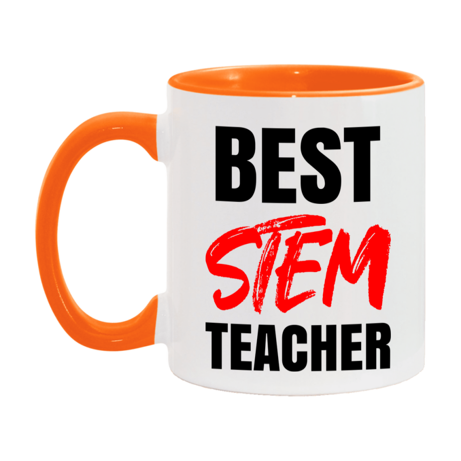 Teacher Superlative Mug, Best Stem Teacher Gift, 11oz or 15oz White Ceramic Coffee Cup for Stem Teacher