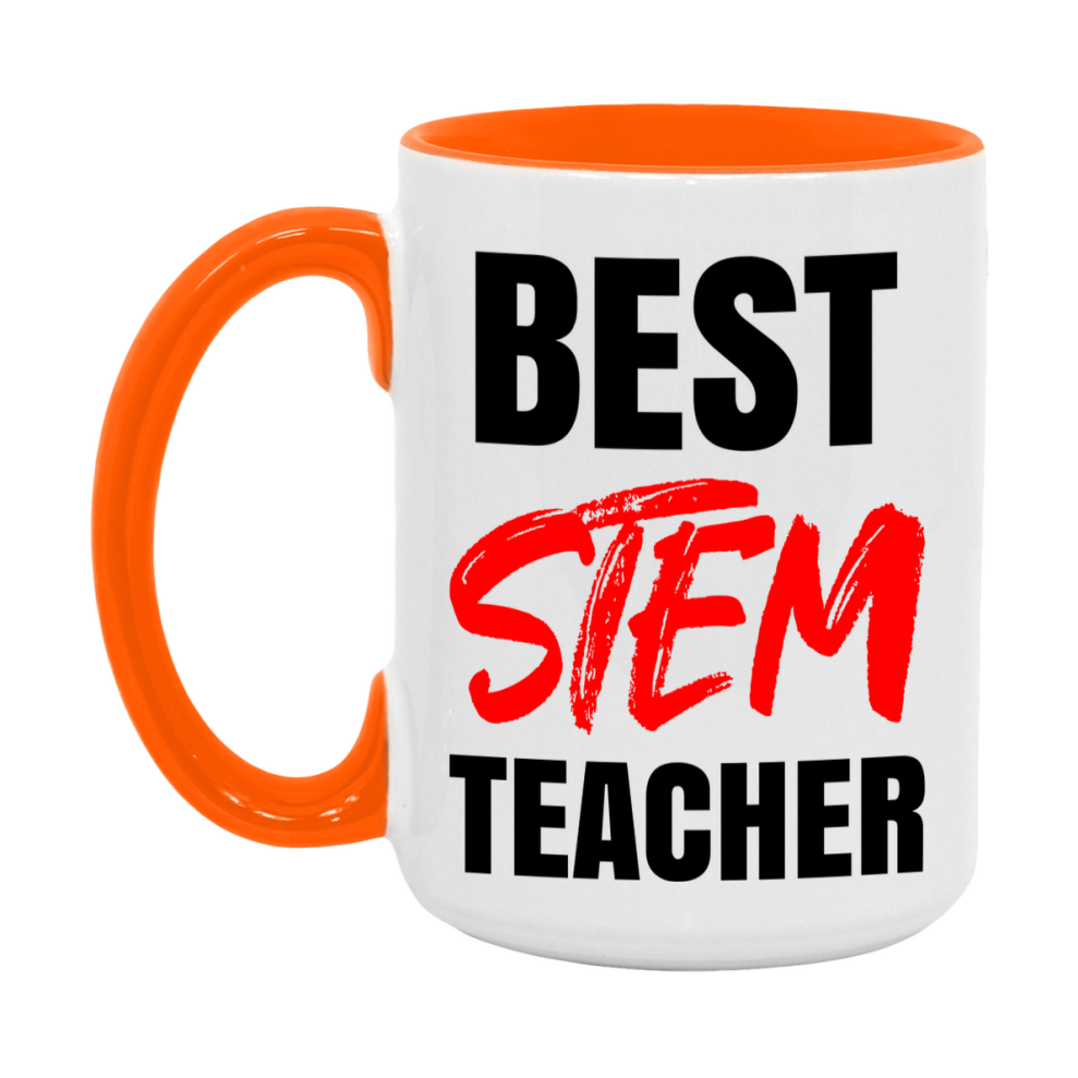Teacher Superlative Mug, Best Stem Teacher Gift, 11oz or 15oz White Ceramic Coffee Cup for Stem Teacher