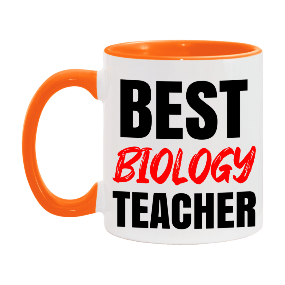 Teacher Superlative Mug, Best Biology Teacher Gift, 11oz or 15oz White Ceramic Coffee Cup for Biology Teacher