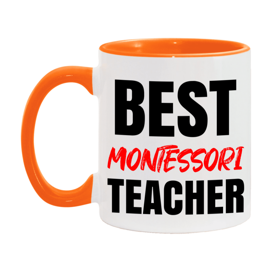 Teacher Superlative Mug, Best Montessori Teacher Gift, 11oz or 15oz White Ceramic Coffee Cup for Montessori Teacher