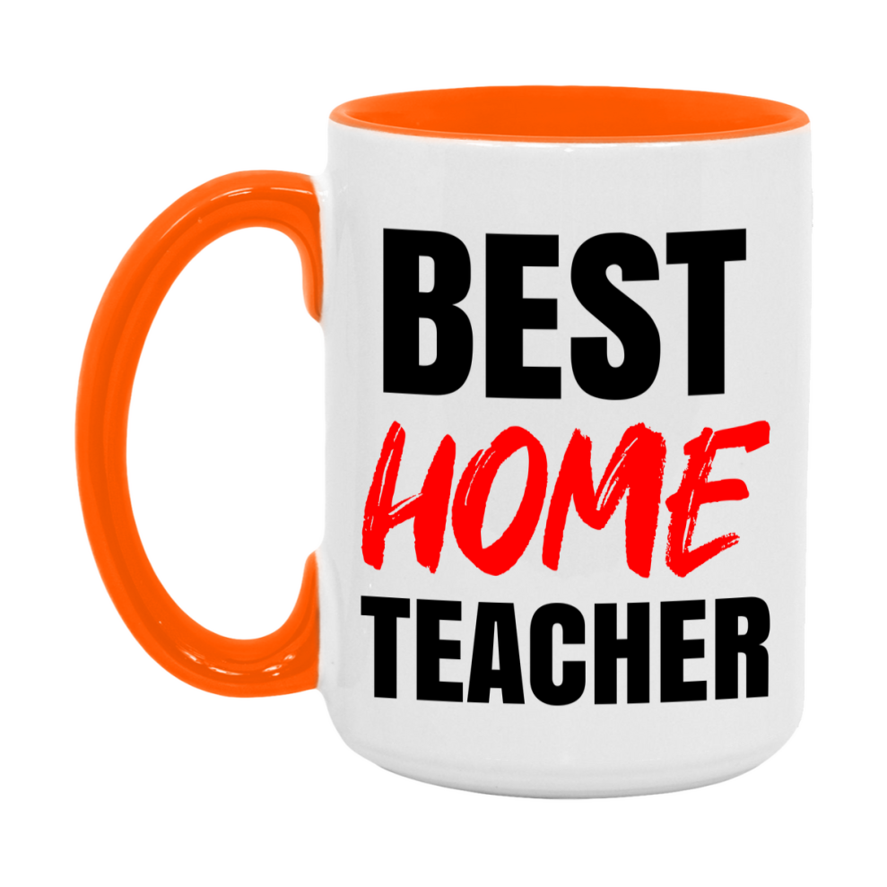 Teacher Superlative Mug, Best Home Teacher Gift, 11oz or 15oz White Ceramic Coffee Cup for Home Teacher