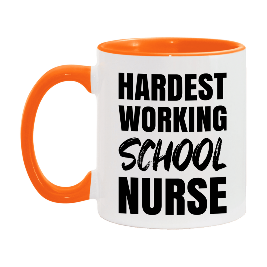 Nurse Superlative Mug, Hardest Working School Nurse Gift, 11oz or 15oz Ceramic Coffee Cup Gift