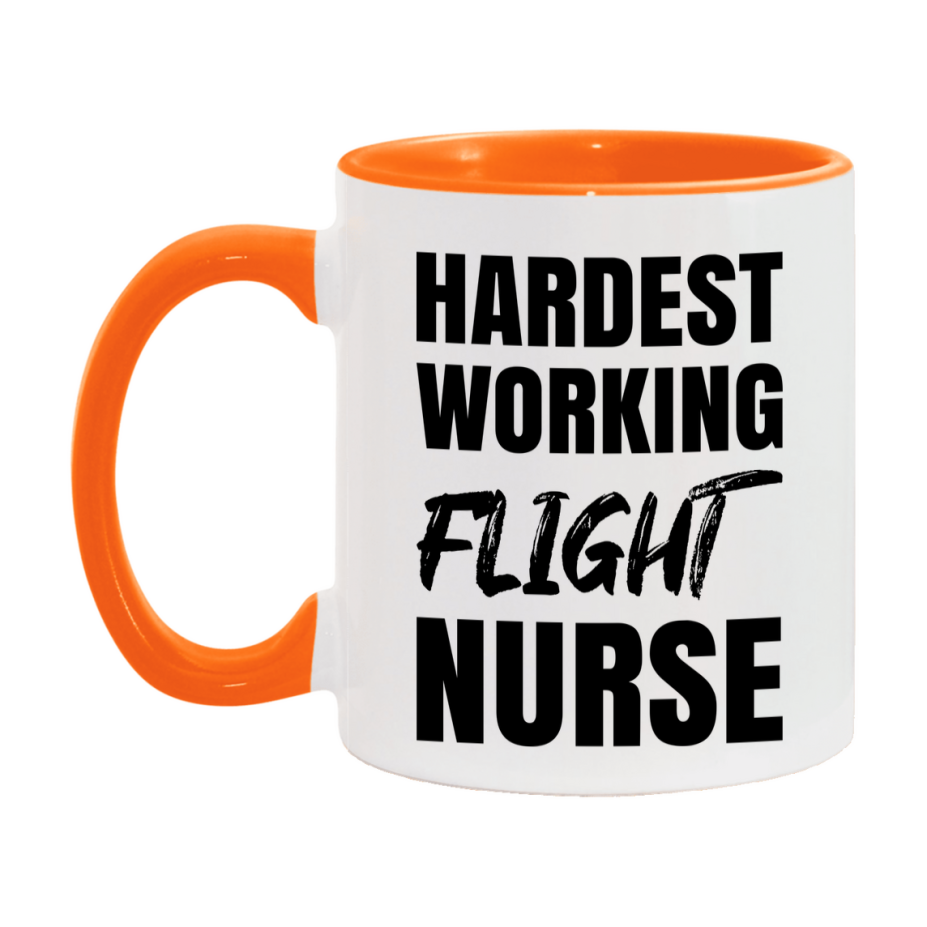 Nurse Superlative Mug, Hardest Working Flight Nurse Gift, 11oz or 15oz Ceramic Coffee Cup Gift